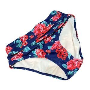Blue and Red Floral M Bikini Bottoms No tags, Never worn, new.